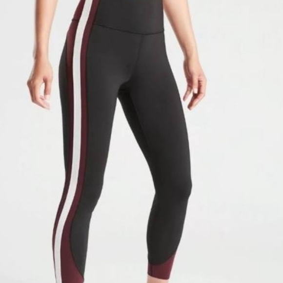 Athleta Athletic Track Pants 7/8th tights … - Picture 1 of 13